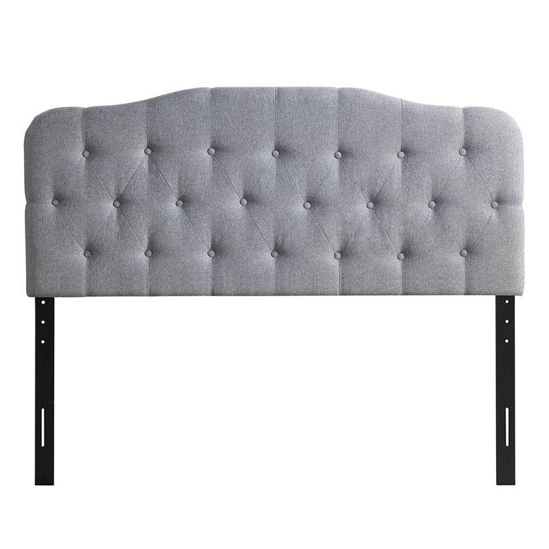 Queen Eliza Tufted Headboard Gray - Poly & Bark
