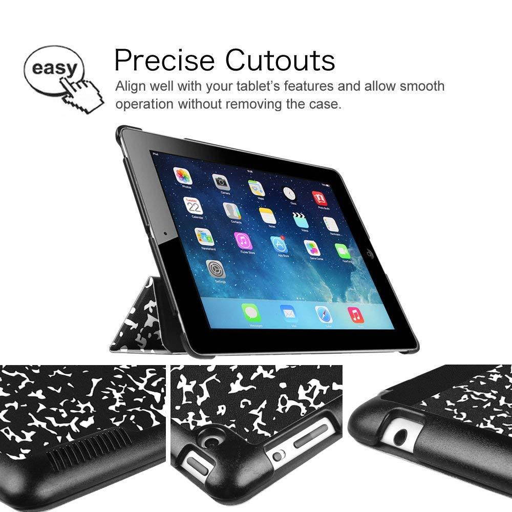 Fintie iPad 2/3/4 Case - Lightweight Slim Tri-Fold Smart Stand Cover Protector Supports Auto Wake/Sleep for iPad 4th Generation with Retina Display, iPad 3 & iPad 2 (Z-Composition Book)