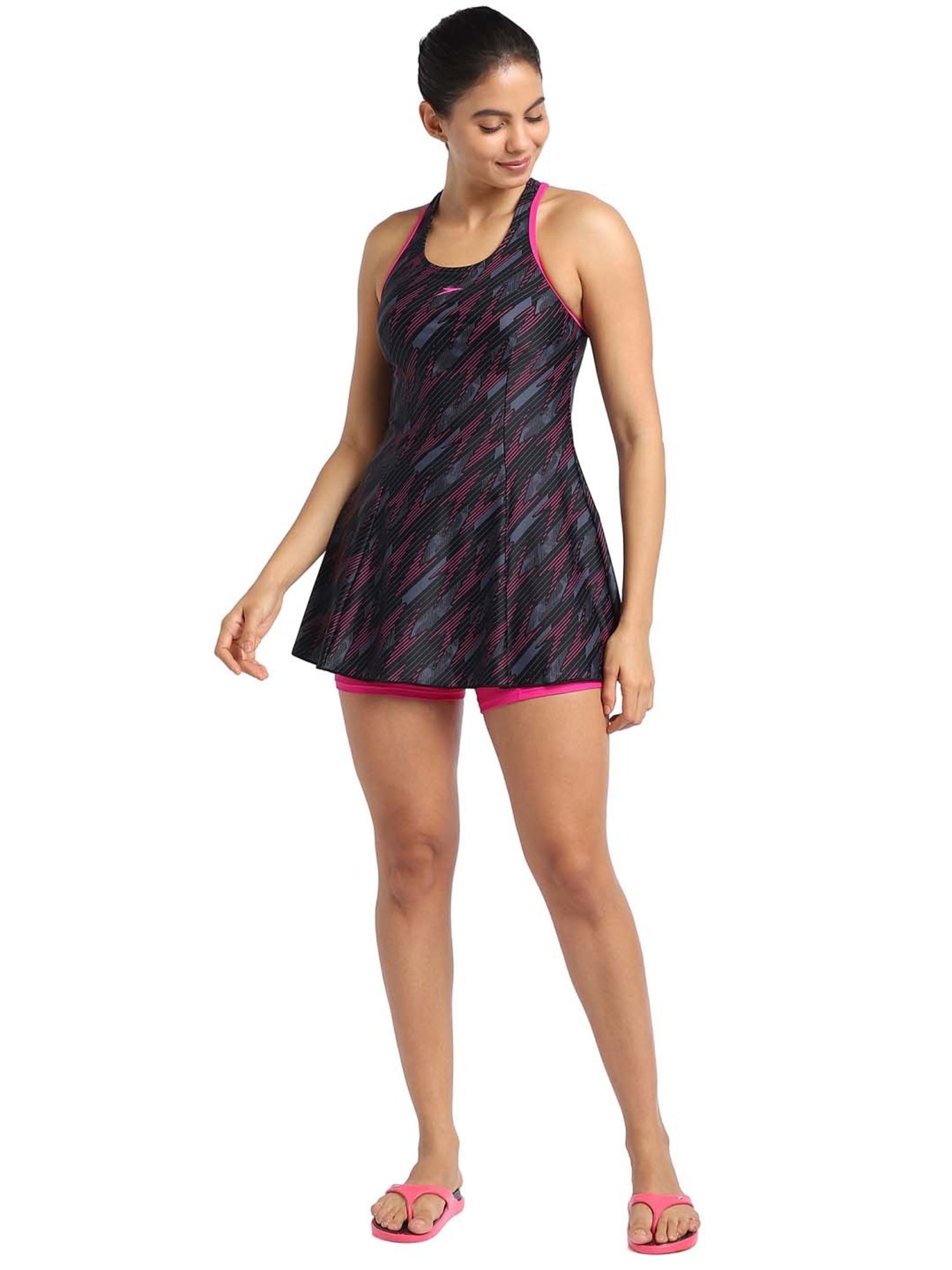 Speedo Black Printed Swimwear