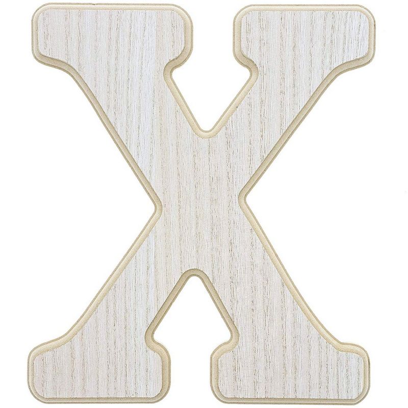 Genie Crafts Unfinished Wood 12-Inch Decorative Letters X Alphabet for DIY Crafts & Home Wall Decor