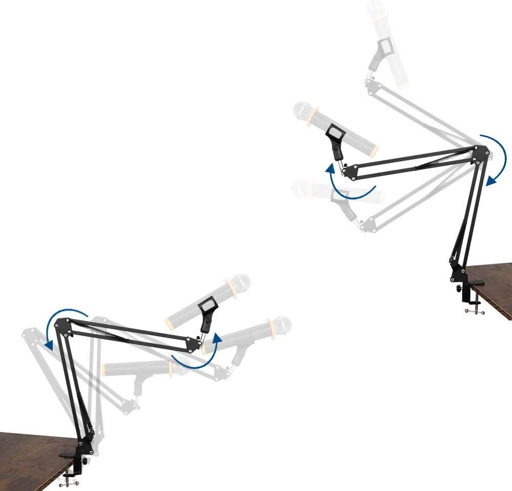 Professional Recording Microphone Stand Black