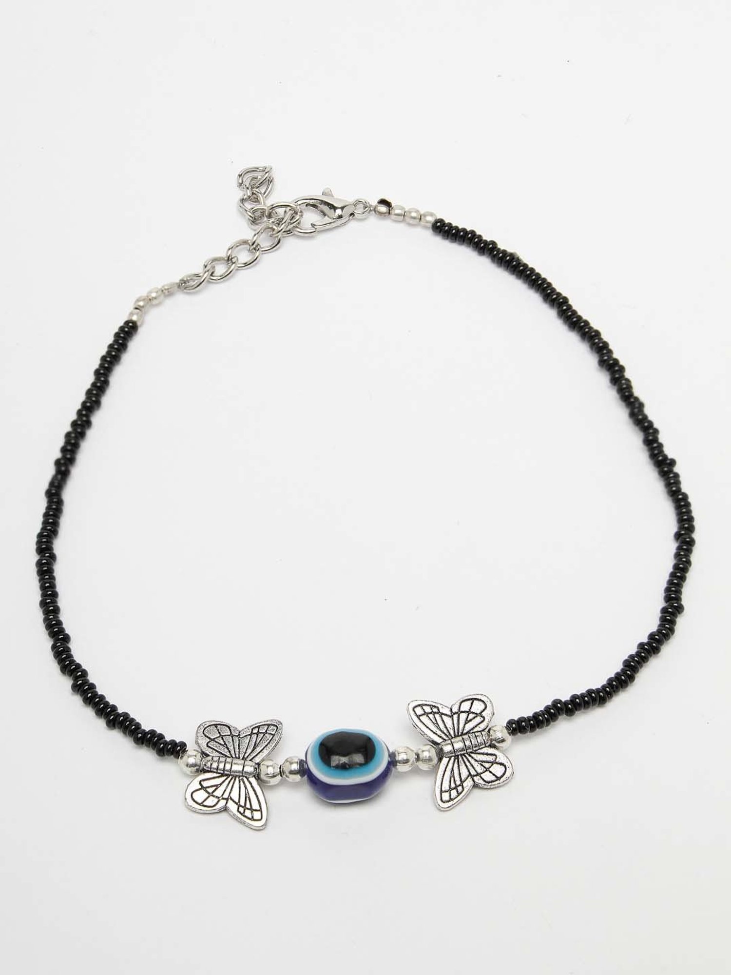 Teejh Roma Coin Silver Oxidized Ghungroo Anklets