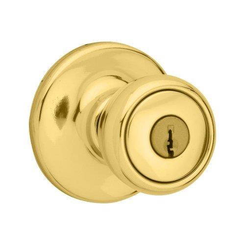 Kwikset Mobile Home Entry Lock 7/8  Polished Brass 3 Pack