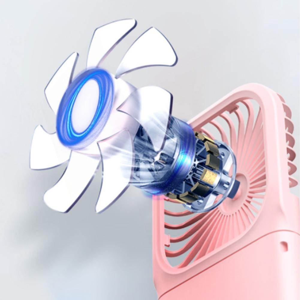 Hanging Neck Fans Mini Portable Folding Small Power Desktop Mute Portable Function Fan Bank Handheld Charge Multi F R1F8