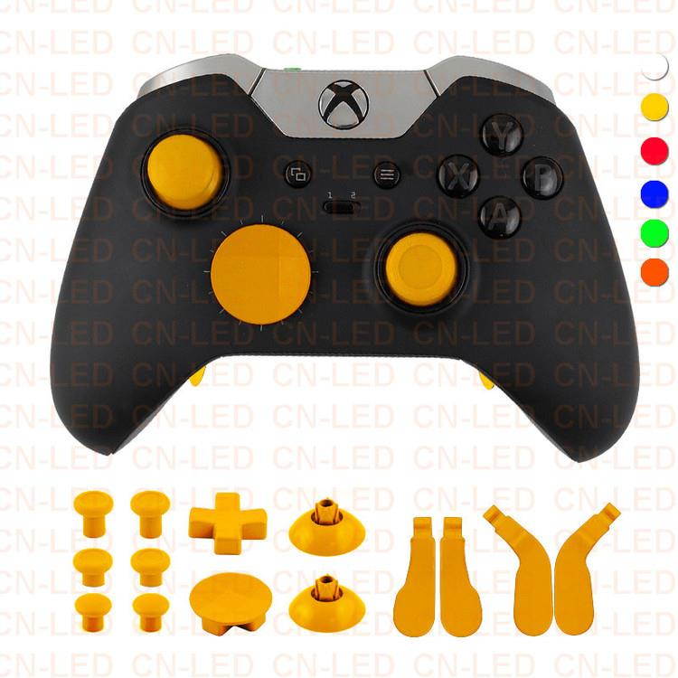 Metal Alloy Bumper Trigger Button Set for XBOX One Elite Controller with Open Tool - Yellow