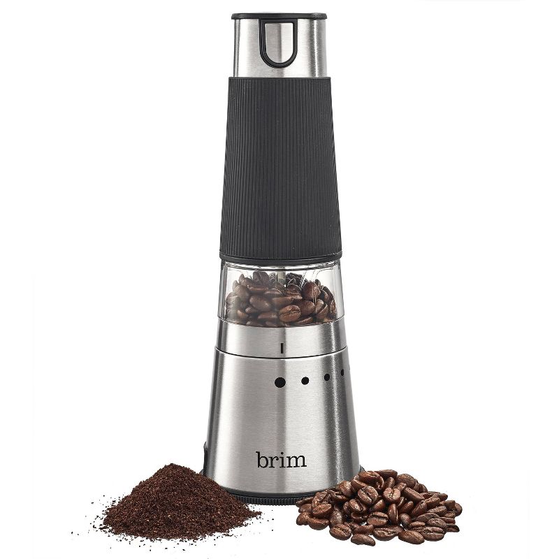 Brim Electric Handheld Coffee Grinder - Silver