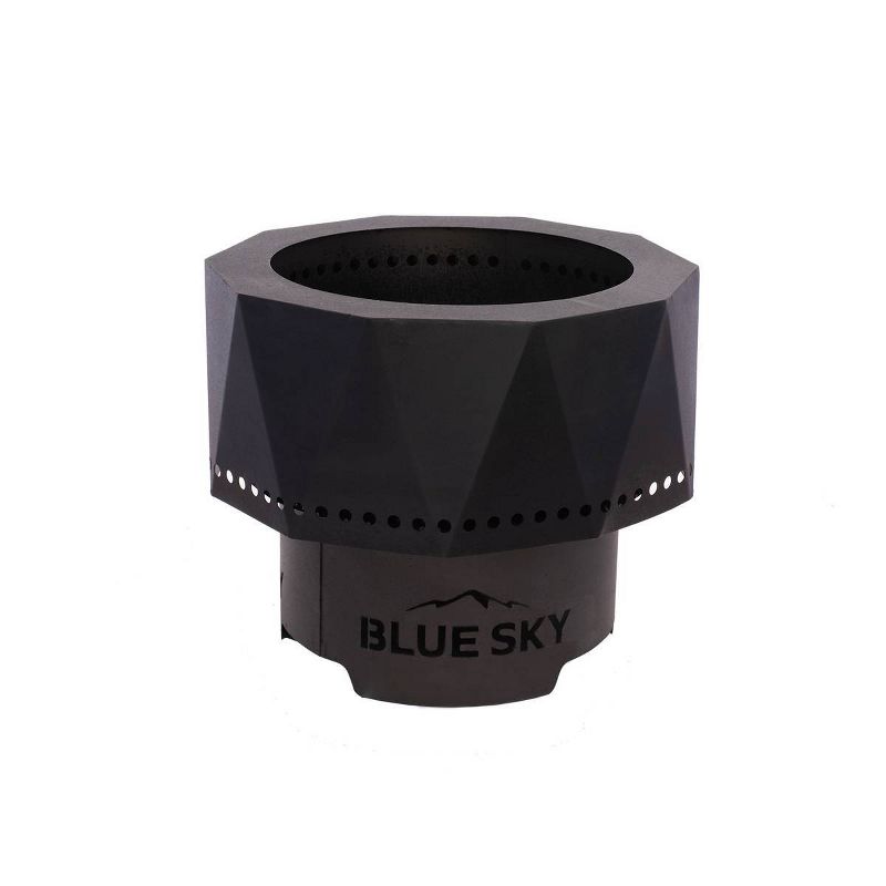 The Ridge Portable Pellet Fire Pit - Black - Blue Sky Outdoor Living
