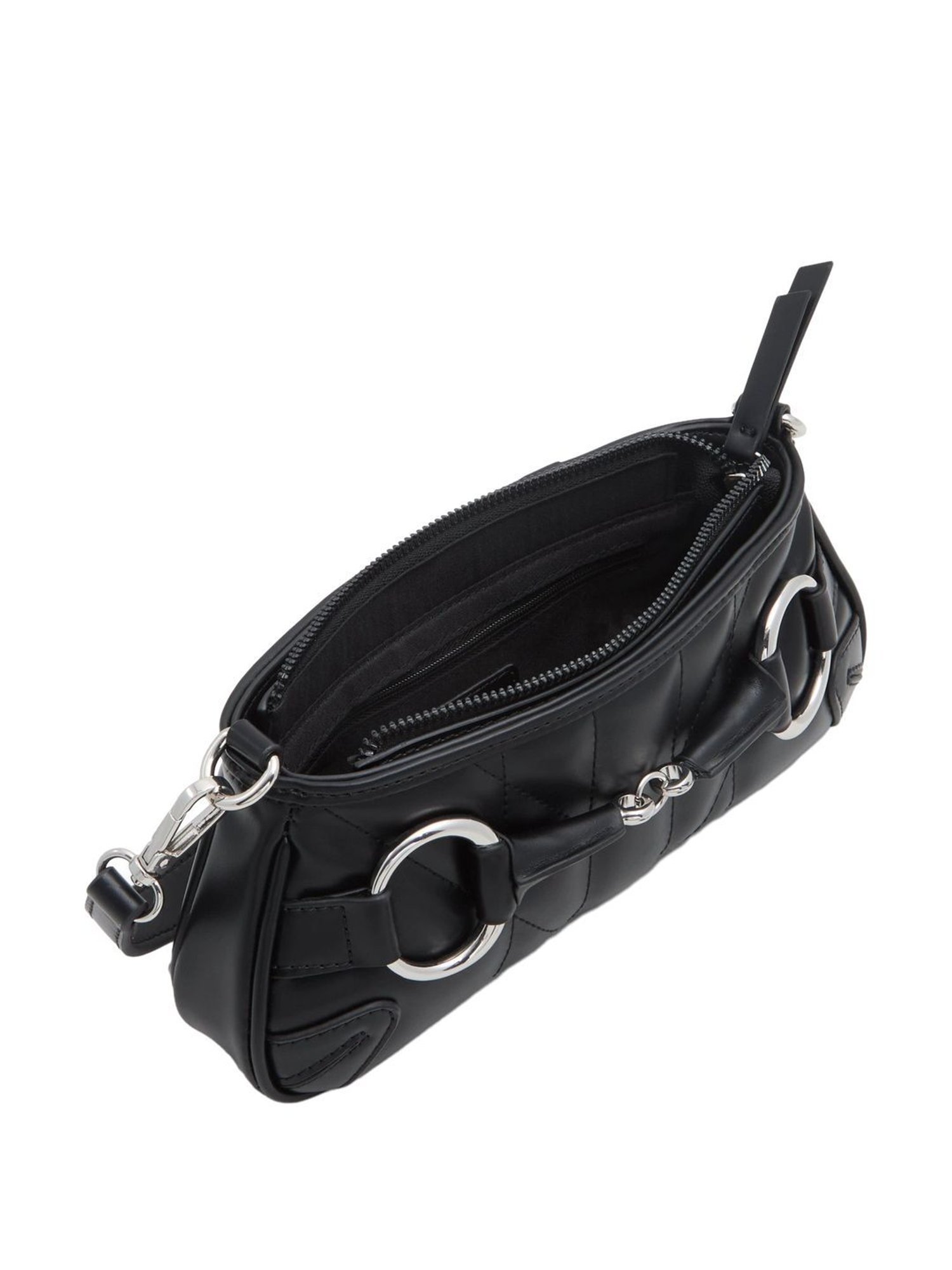 Call It Spring Black Solid Small Shoulder Handbag