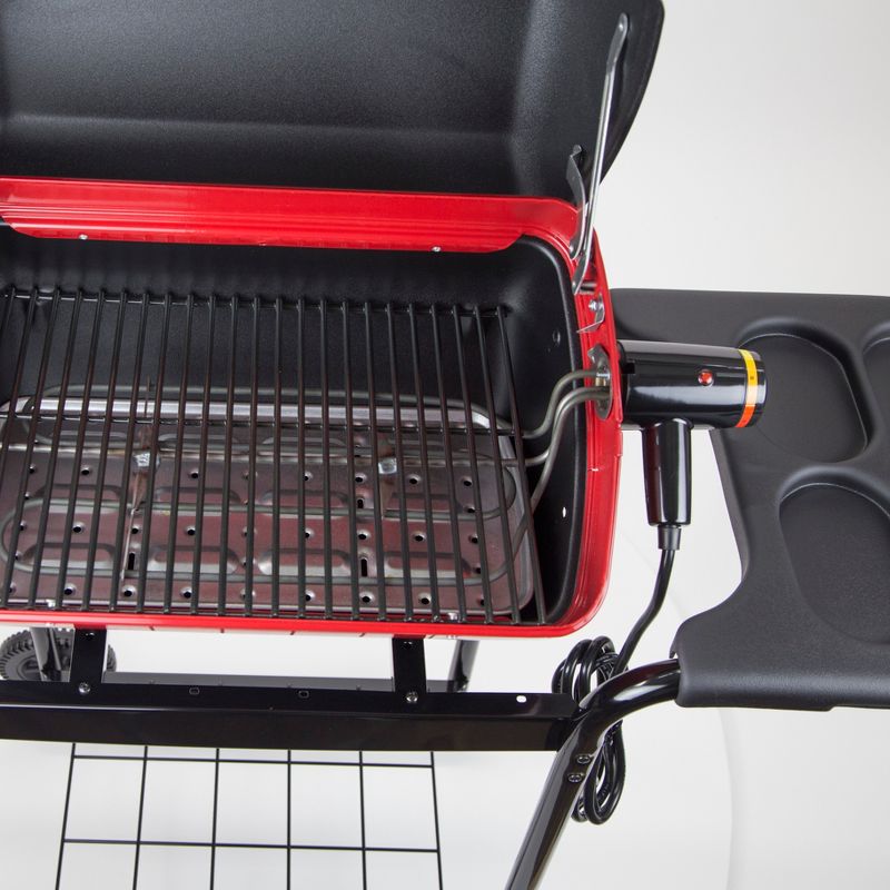 Americana Electric Cart Grill with Polymer Side Tables and Shelf Model 9359W5.181 - Meco