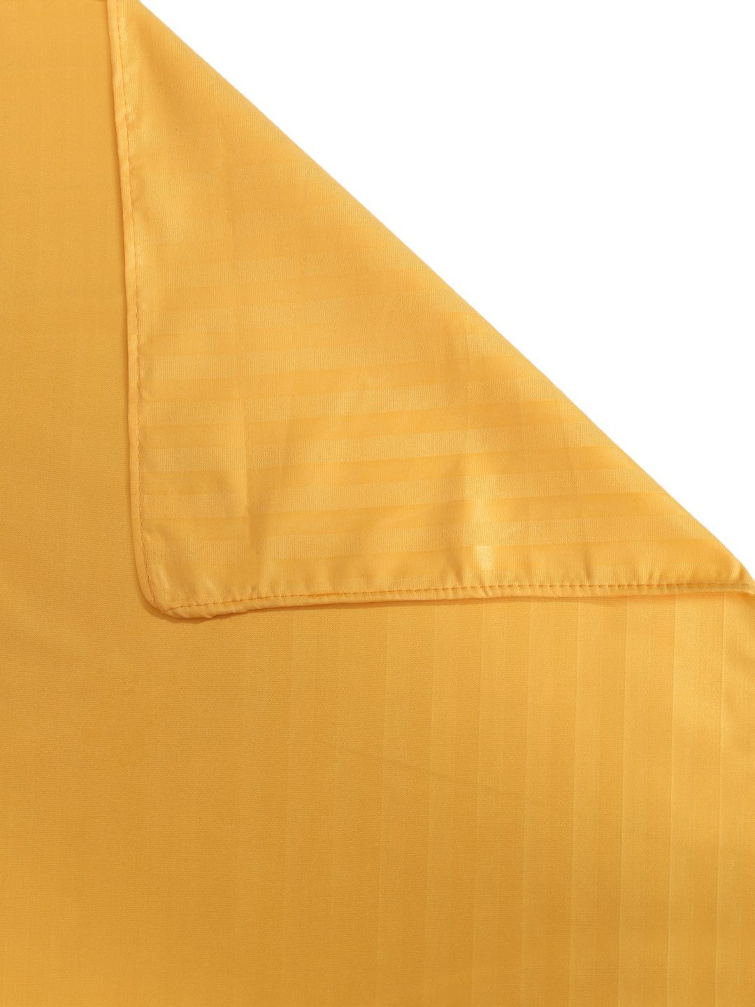 Hosta Homes Stripes Yellow 280 TC Poly Satin Single Bed Sheet with 1 Pillow Cover