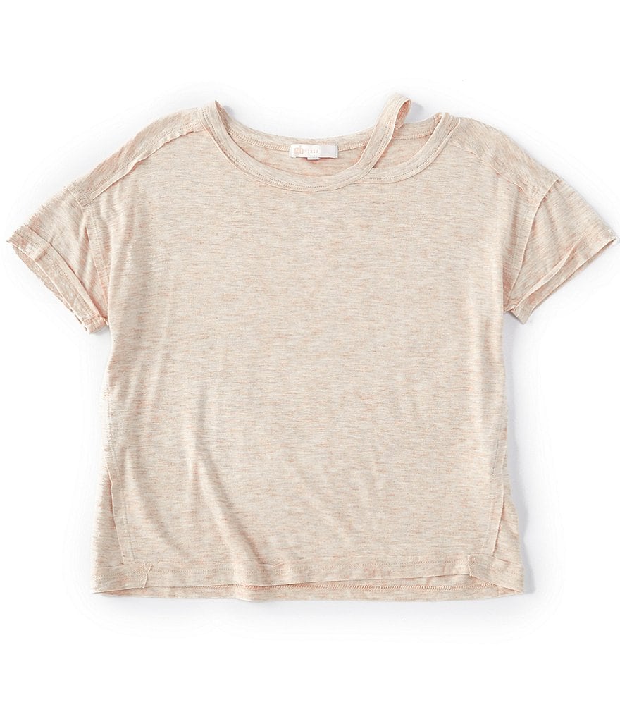 GB GB Girls Big Girls 7-16 Short Sleeve Split-Neck Tee