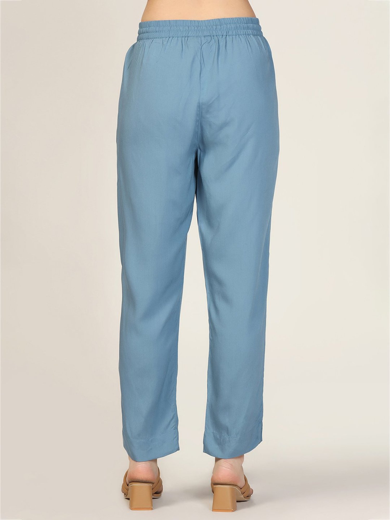 Mustard Blue Regular Fit Pants