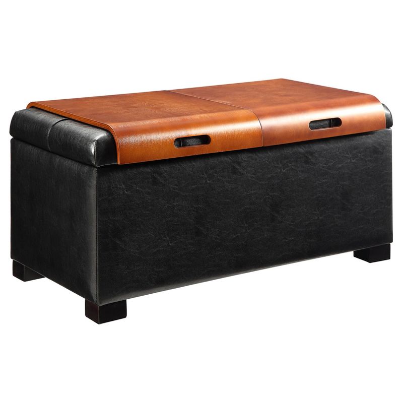 Storage Ottoman With Trays Black - Breighton Home