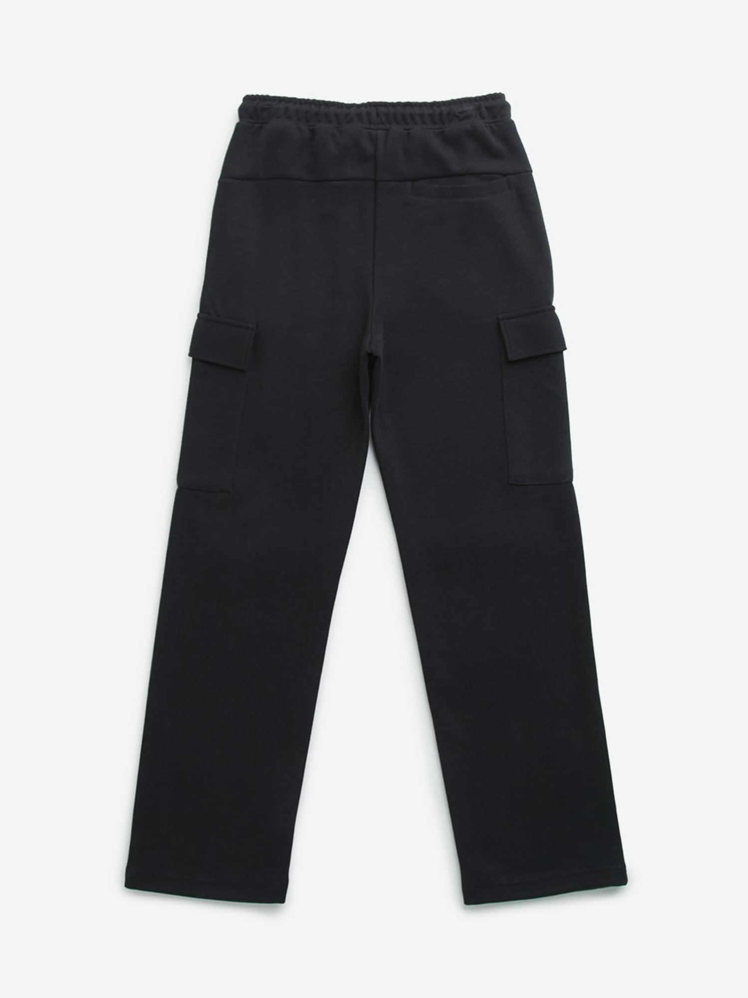 Y&F Kids by Westside Off-White Mid-Rise Cotton Blend Track Pants