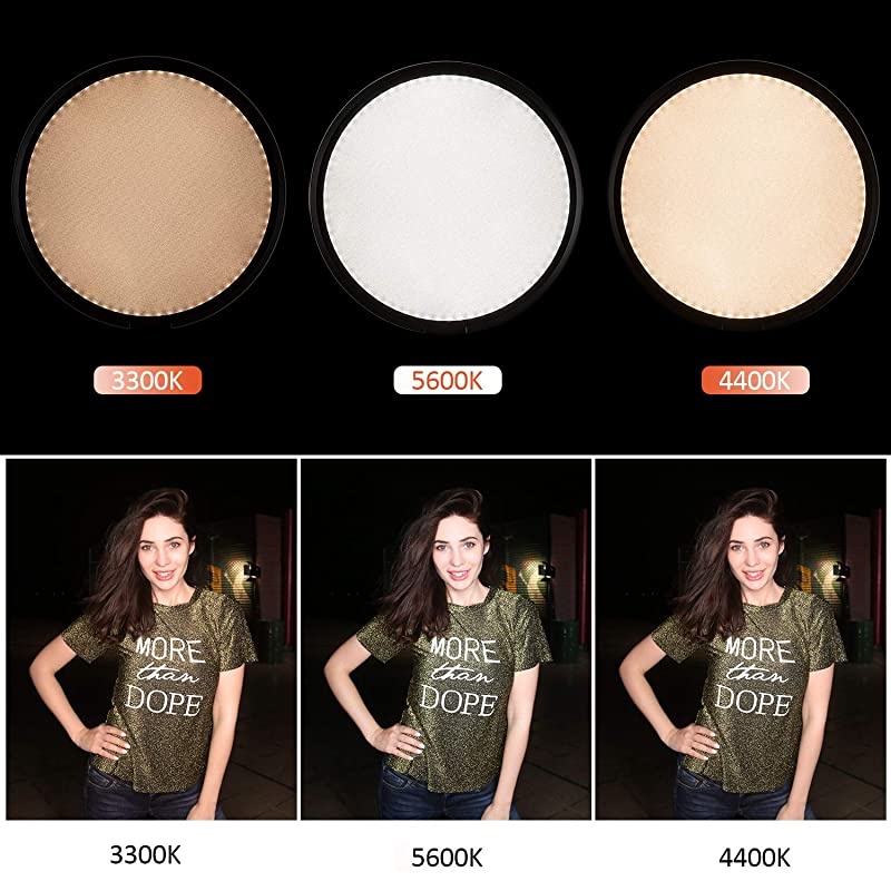 VL500T Led Light kit3300K5600K LED Video Conference Lighting 10 inch UltraThin Key Light Studio Round Lighting LED Video Light for Video Calling Portrait Light with BatteryAC Adapter