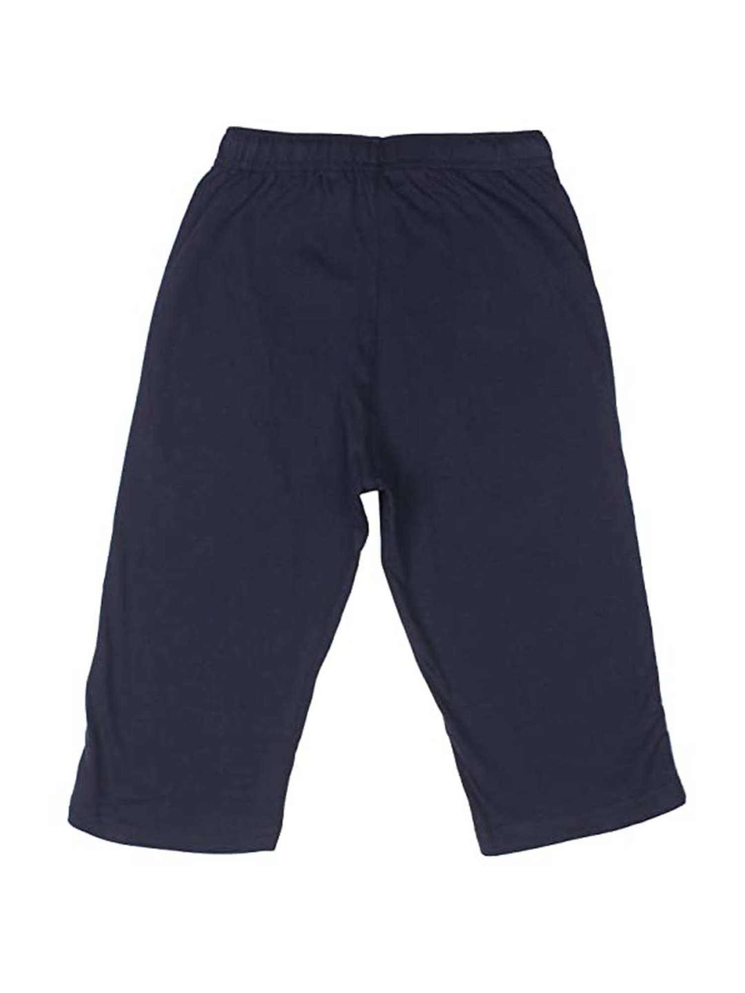 Proteens Kids Navy Cotton Regular Fit Capri