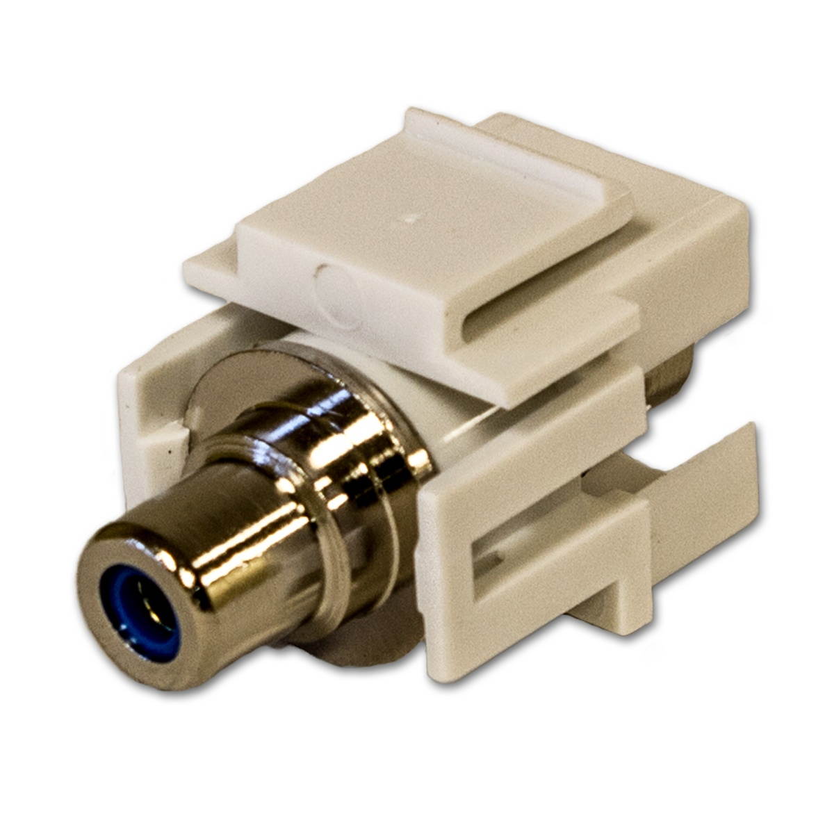 NavePoint RCA Female to Female Keystone Adapter Flush Blue 5-pack