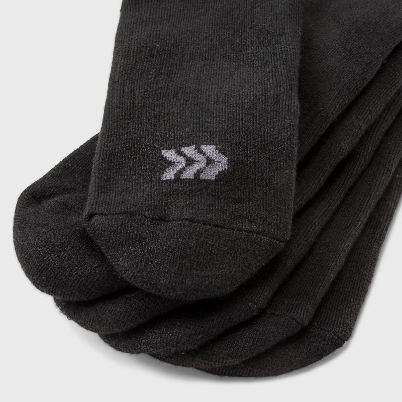 Men's Crew Cushion Athletic Socks 12pk - All in Motion™ Black 6-12