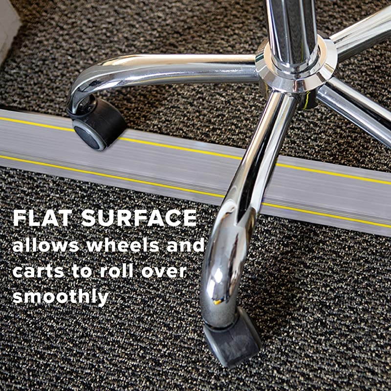 Feet Heavy Duty Cable Protector + Cord Cover 3 Cord Channels Durable Gray PVC is Flexible Odor Free Easy to Unroll and Open Conceal Wires at Home Office Warehouse Workshop Concerts