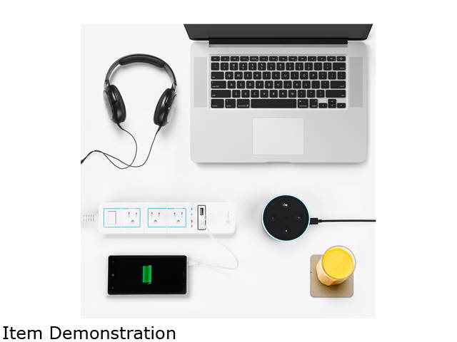 LITEdge Smart Power Strip, Wi-Fi Accessible 3 AC Outlets 2 USB Ports, Works with Amazon Alexa, No Hub Needed