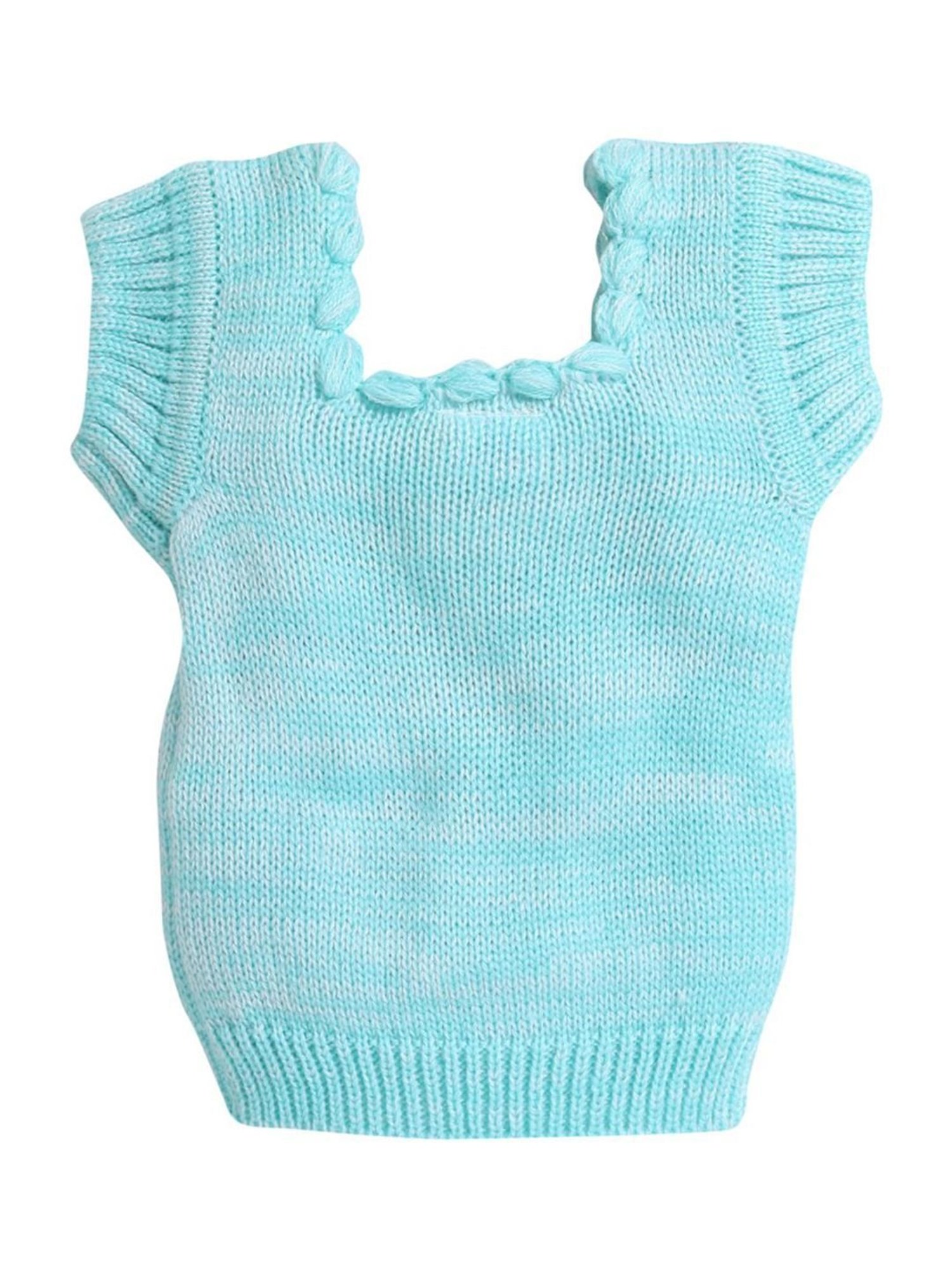 Little Angels Kids Blue Regular Fit Sweater
