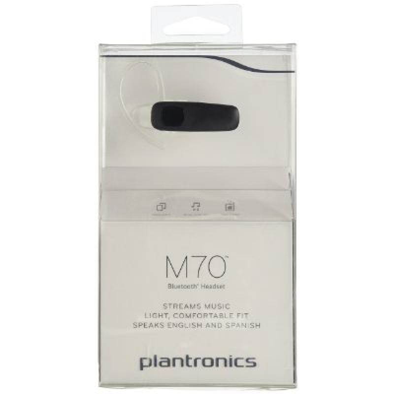 Plantronics M70 Bluetooth Headset Retail Packaging Black