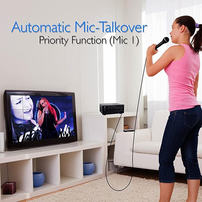 Bluetooth Amplifier in Wall, Home Stereo Audio System, 5 Inches Video Player with Touch Screen, Black, BM207M