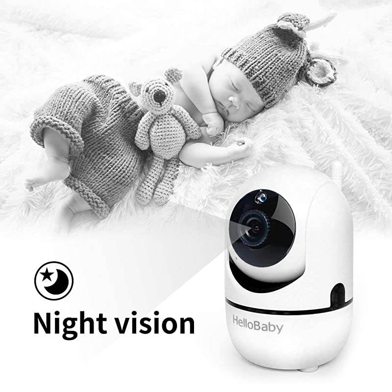 Monitor with Remote Pan-Tilt-Zoom Camera and 3.2'' LCD Screen, Infrared Night Vision (White with Black)