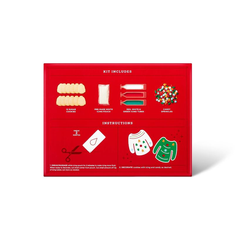Holiday Ugly Sweater Cookie Kit - 17.2oz - Wondershop™