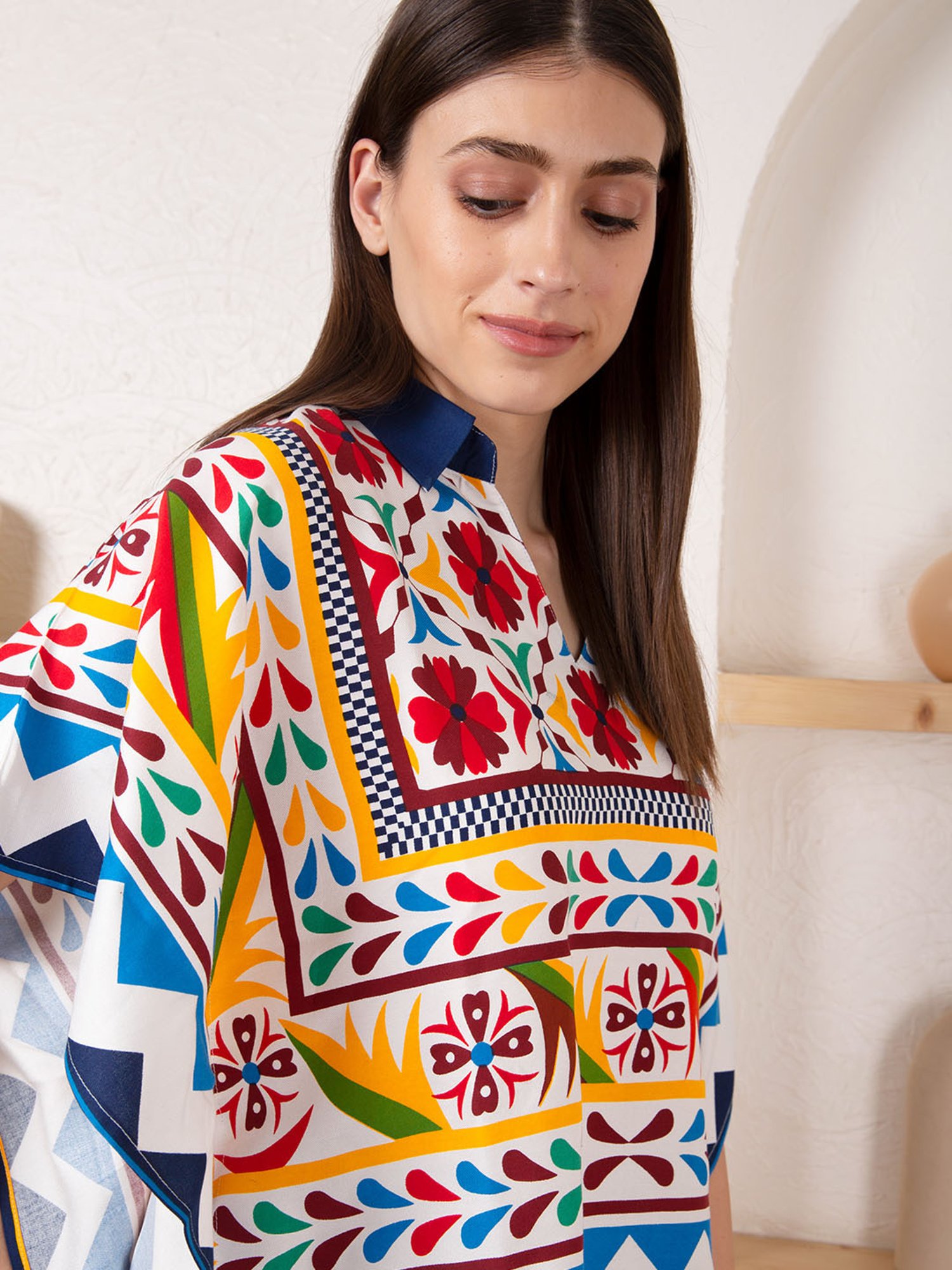 Dusk Attire Multicolor Kasumi Poncho Set