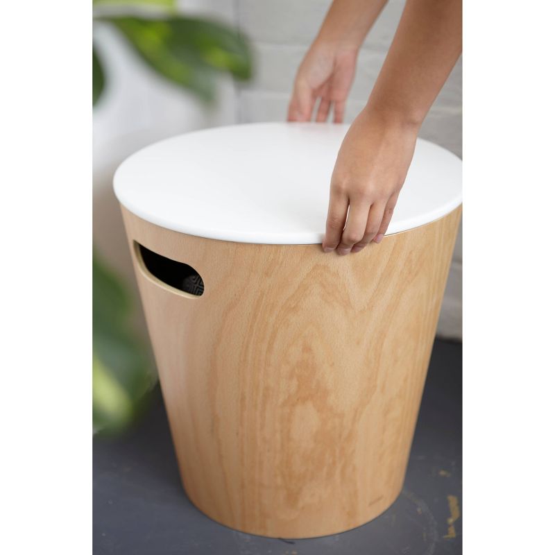Woodrow Storage Stool Wood - Umbra
