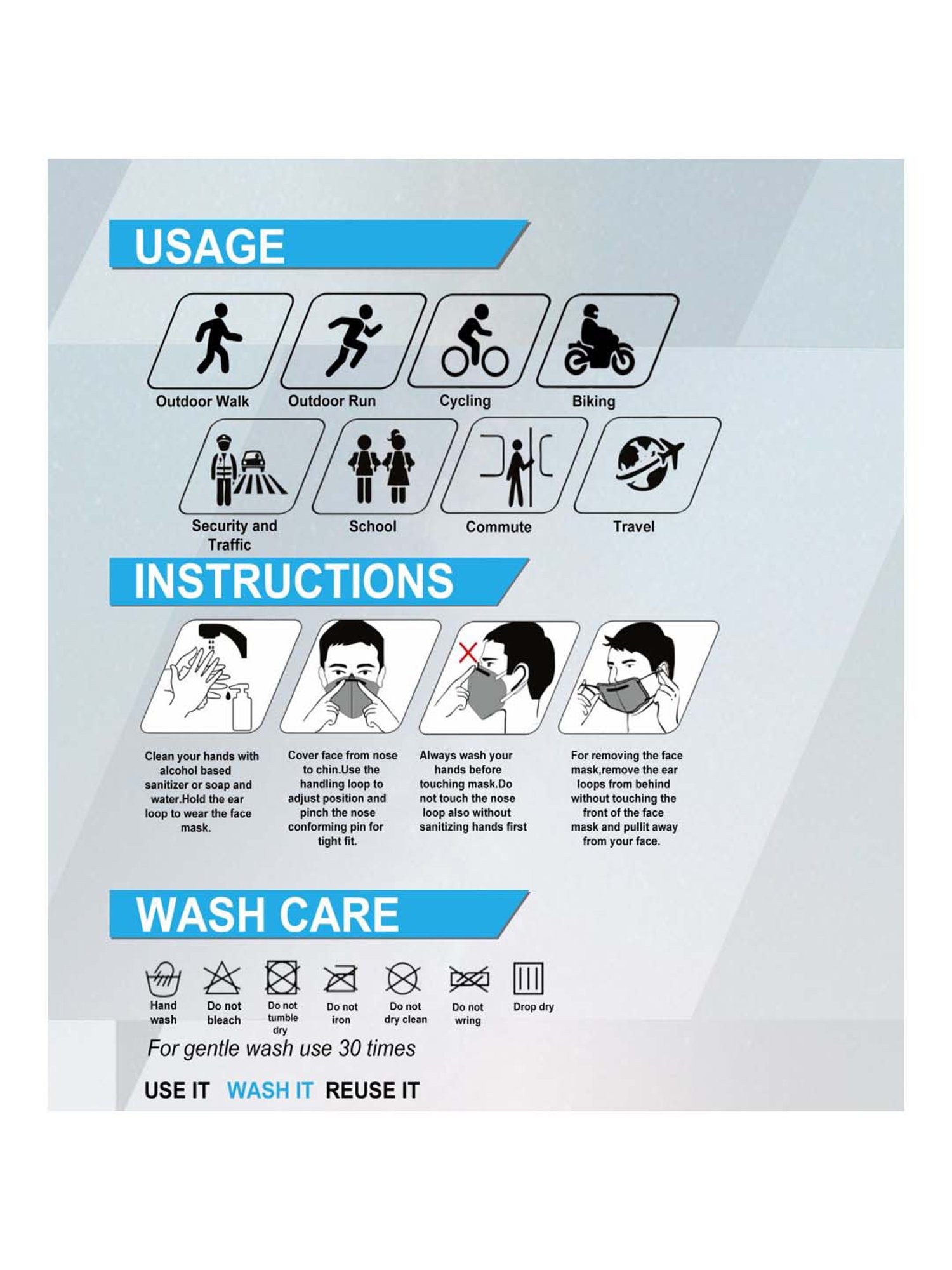 Lioncrown 3 Layered N95 Face Mask with Air Respirator for Women - Pack of 2