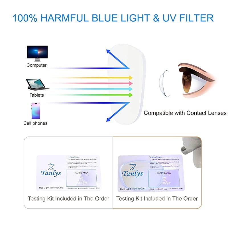 2 Pack Blue Light Blocking Glasses for Computer Eye Strain Dry Eye Sour Eye Anti UV Reduce Headache Classic Bluelight Blocker Glasses Men Women