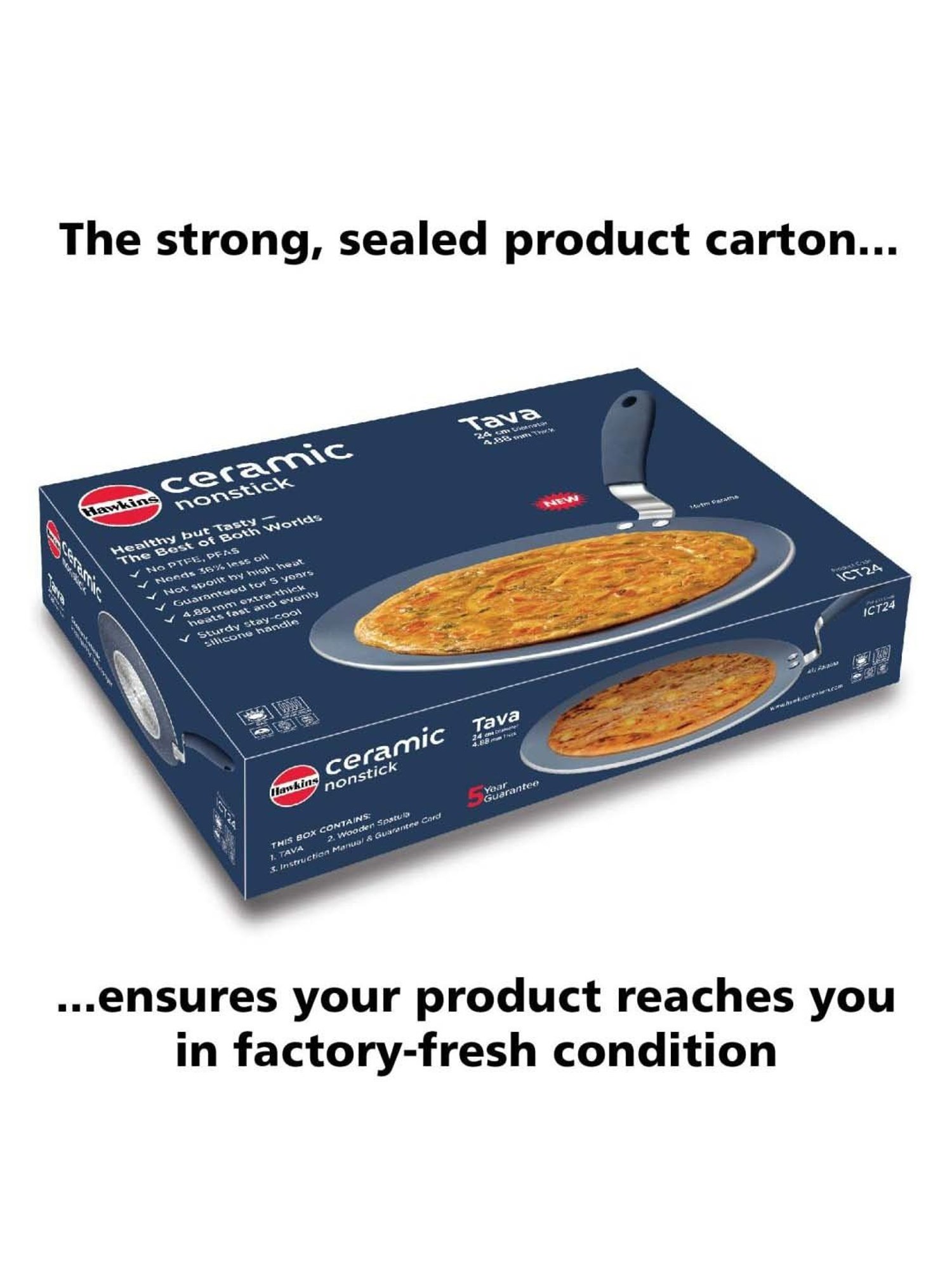 Nirlon Pure Grade Virgin Aluminium Non-stick Induction Base Flat Tawa - 26 cm Diameter