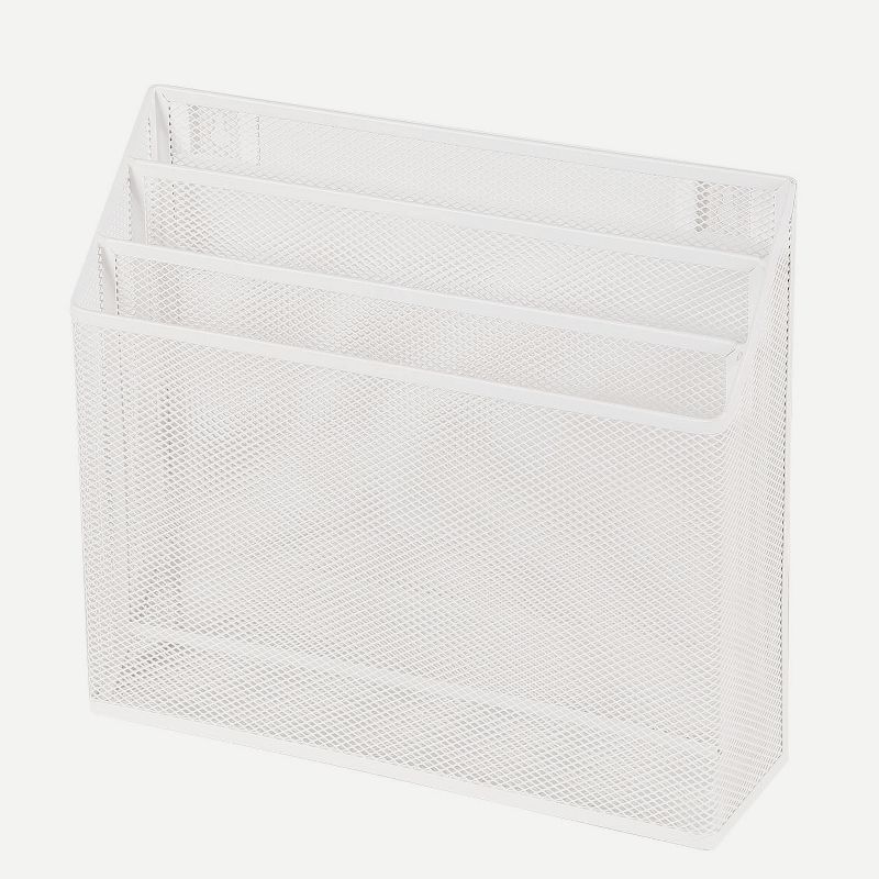 Mesh Hanging File Sorter with Keyholes White - Made By Design™