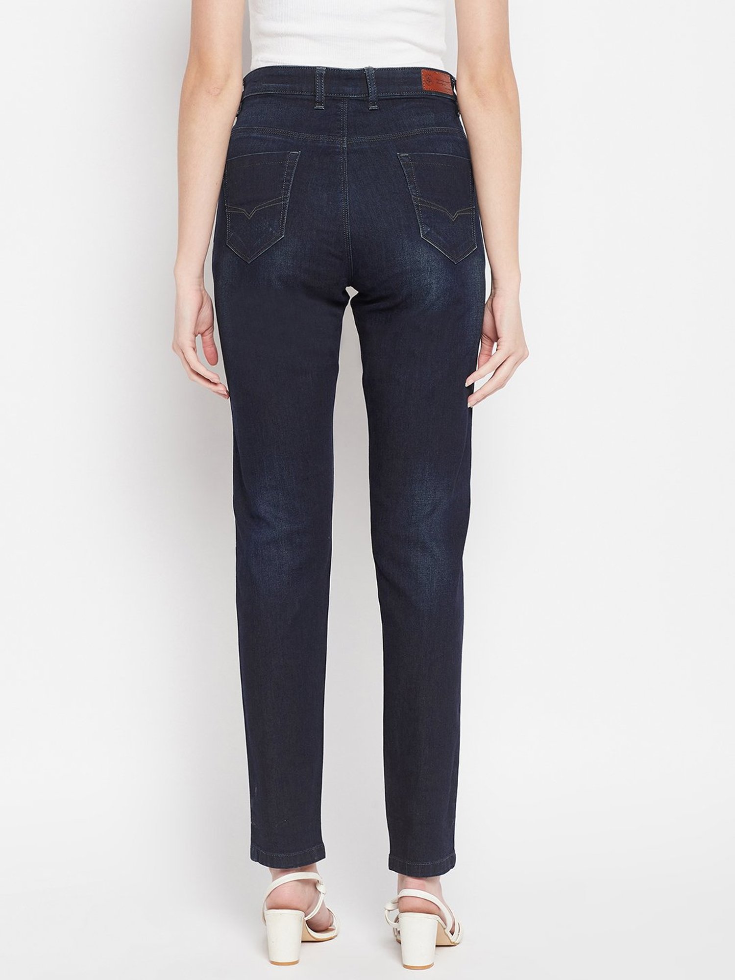 Crozo By Cantabil Blue Regular Fit Mid Rise Jeans