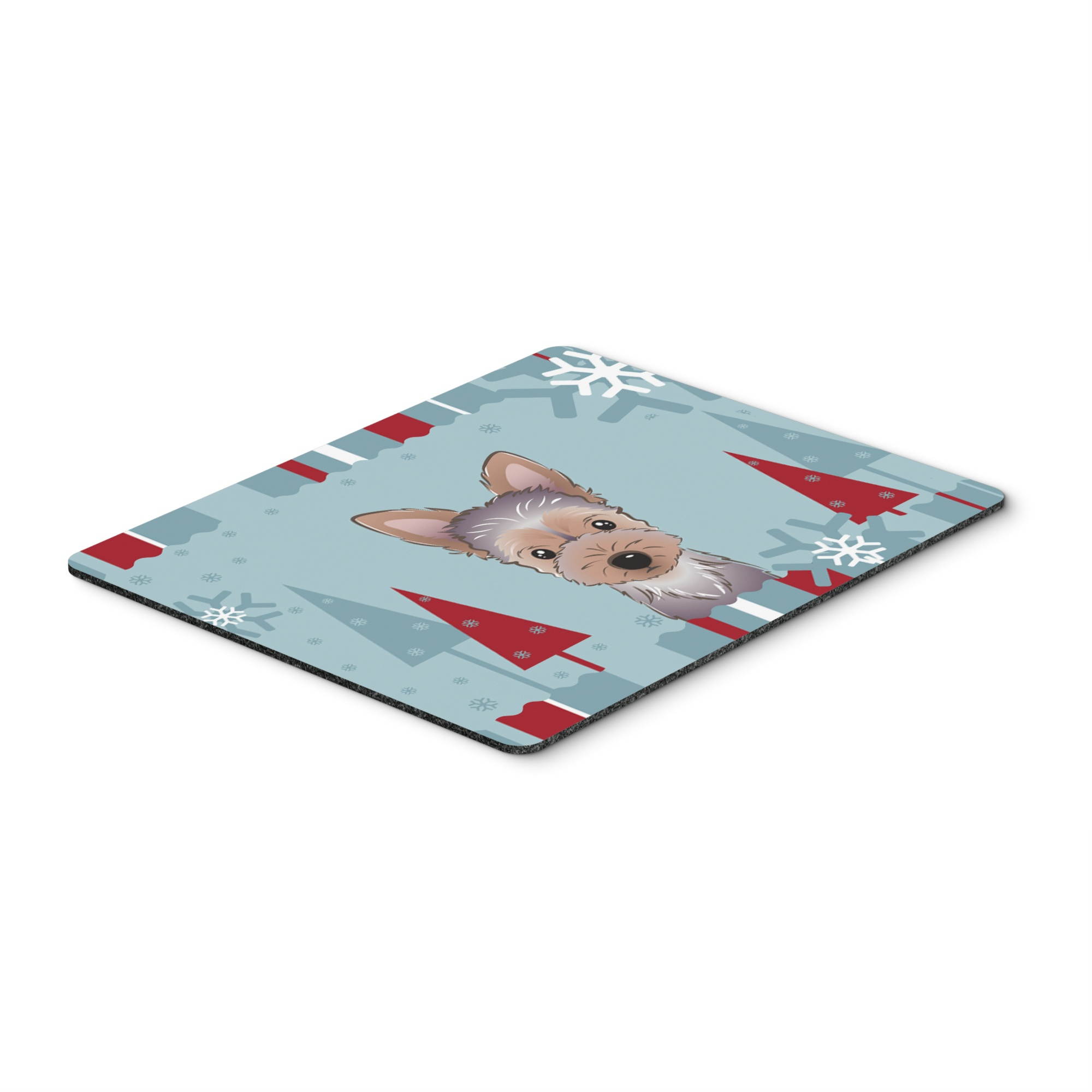 Winter Holiday Yorkie Puppy Mouse Pad, Hot Pad or Trivet BB1728MP