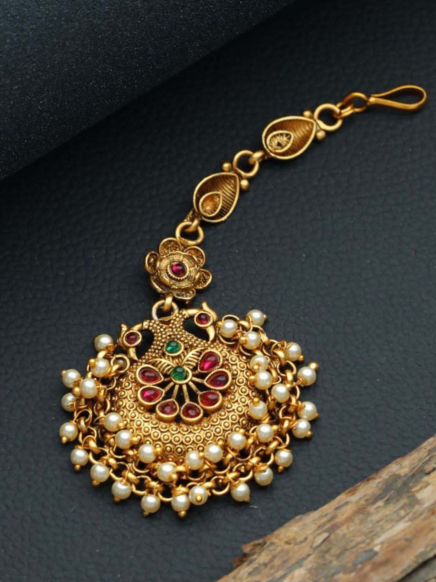 OOMPH White Pearls Wedding Hair Band