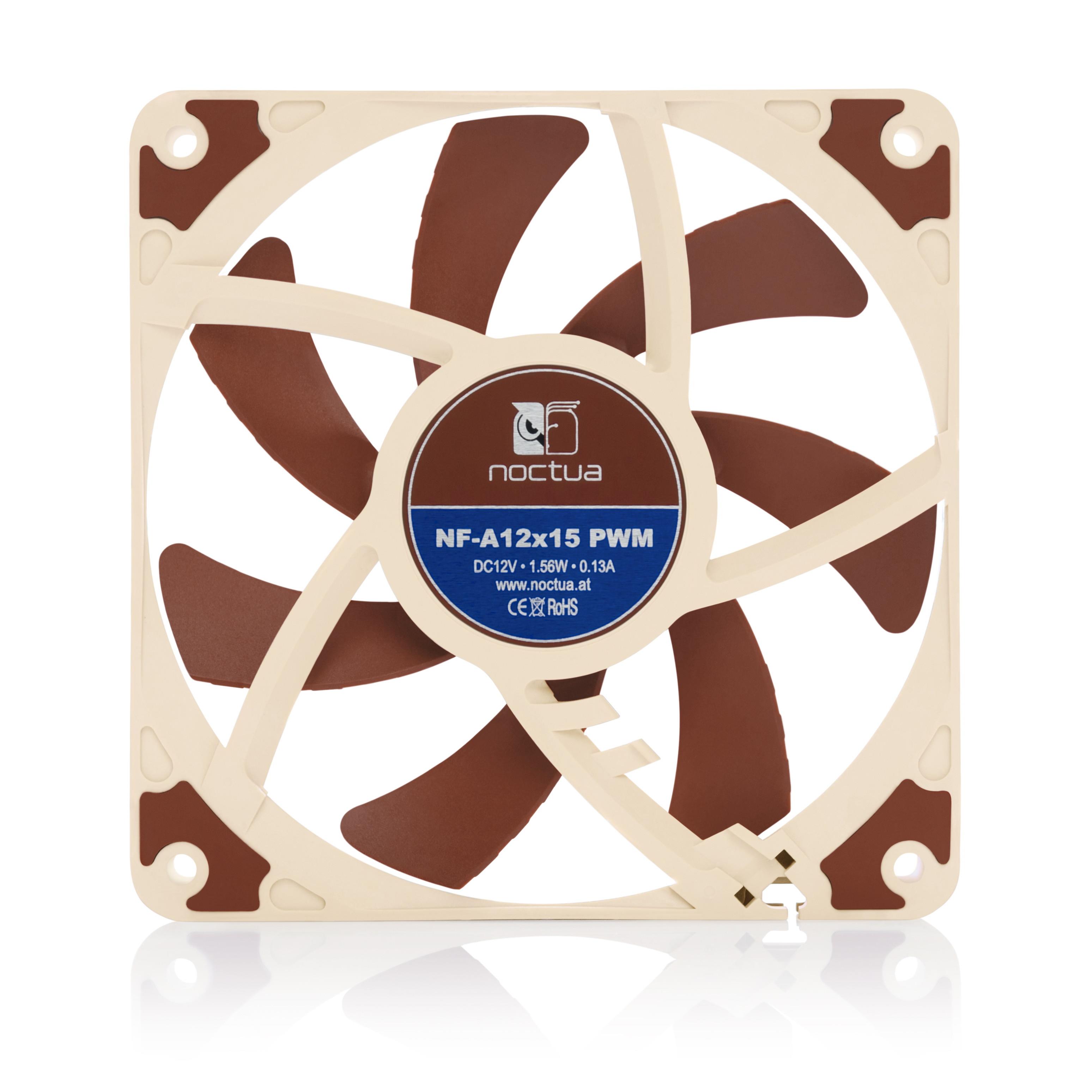 noctua nfa12x15 pwm premiumquality quiet slim 120mm fan