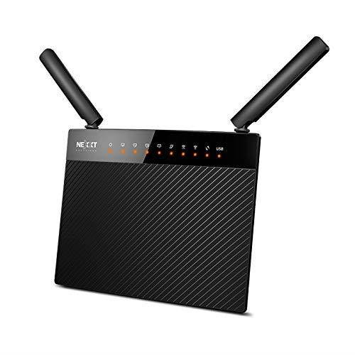 Nexxt Solutions Wireless Gigabit High-Speed AC1200 Dual-Band Router [Acrux 1200] | 1200Mbps Fast Ethernet with Signal Amplifying Antenna