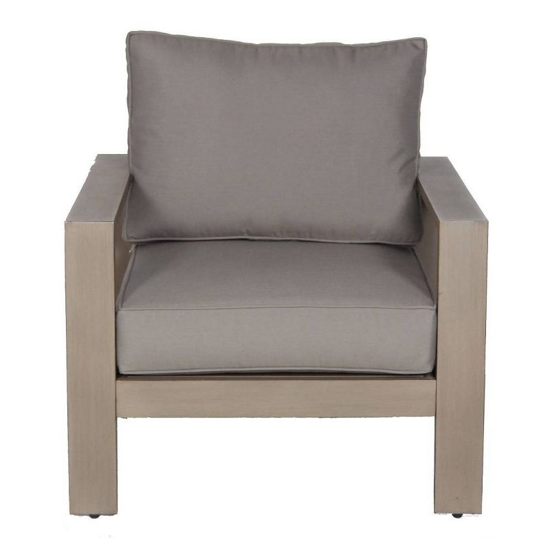 Aruba Patio Club Chair with Sunbrella Cushions Gray - Teva