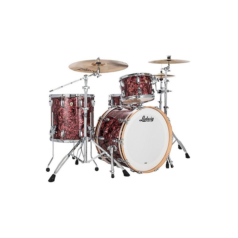 Ludwig Classic Maple 3 Piece Fab Shell Pack with 22 in. Bass Drum Burgundy Pearl