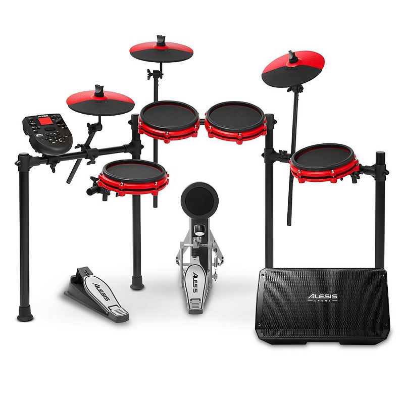 Alesis Nitro Mesh Special Edition Electronic Drum Kit With Mesh Pads and Strike 8 Drum Set Monitor