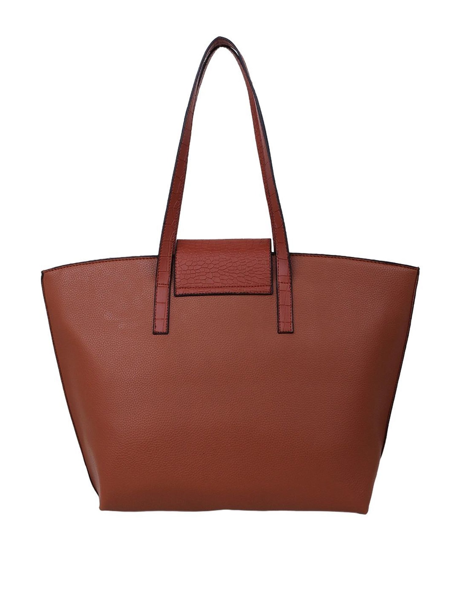 Carlton London Tan Textured Large Tote Handbag