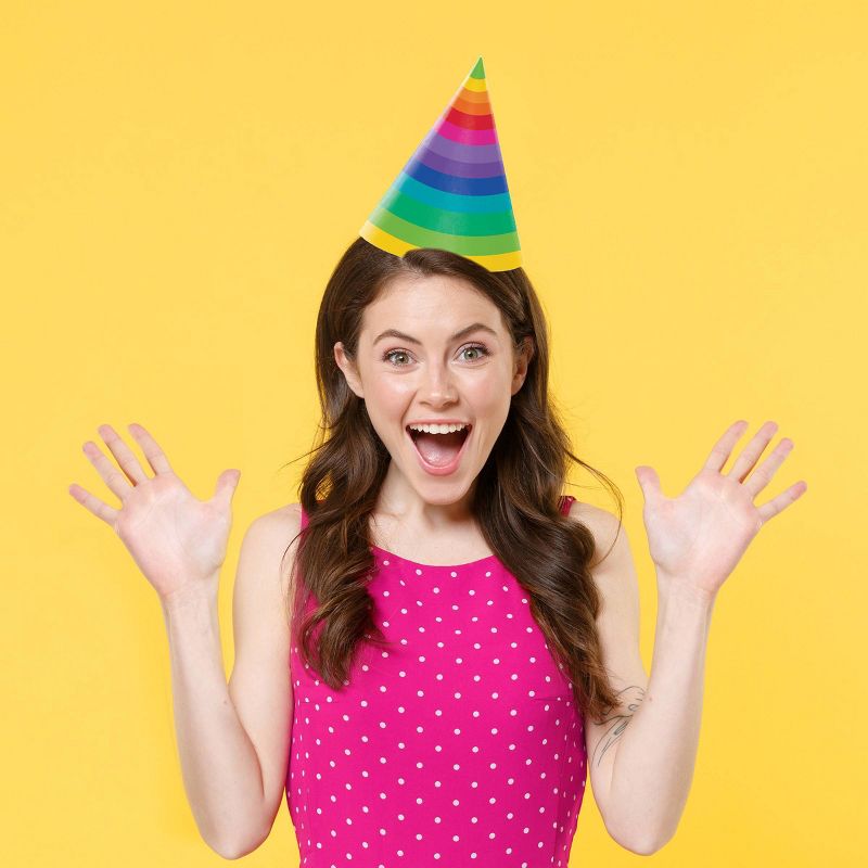24ct Rainbow Adult Party Hats