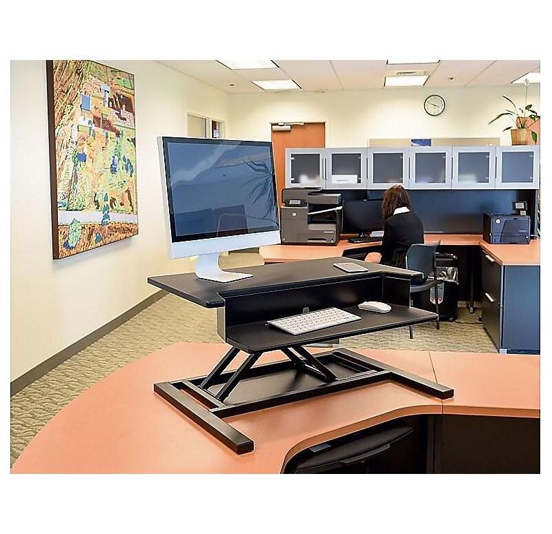 Luxor Level Up Pro 32W Adjustable Riser, Laminate Wood LVLUP