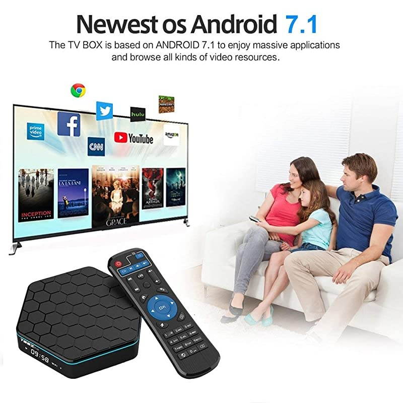 T95Z Plus Android TV Box 3GB 32GBAndroid 71 TV Box Amlogic OctaCoreDualBand WiFi 2458G Smart Boxes Android Mini PC with Wireless Keyboard Remote Backlit