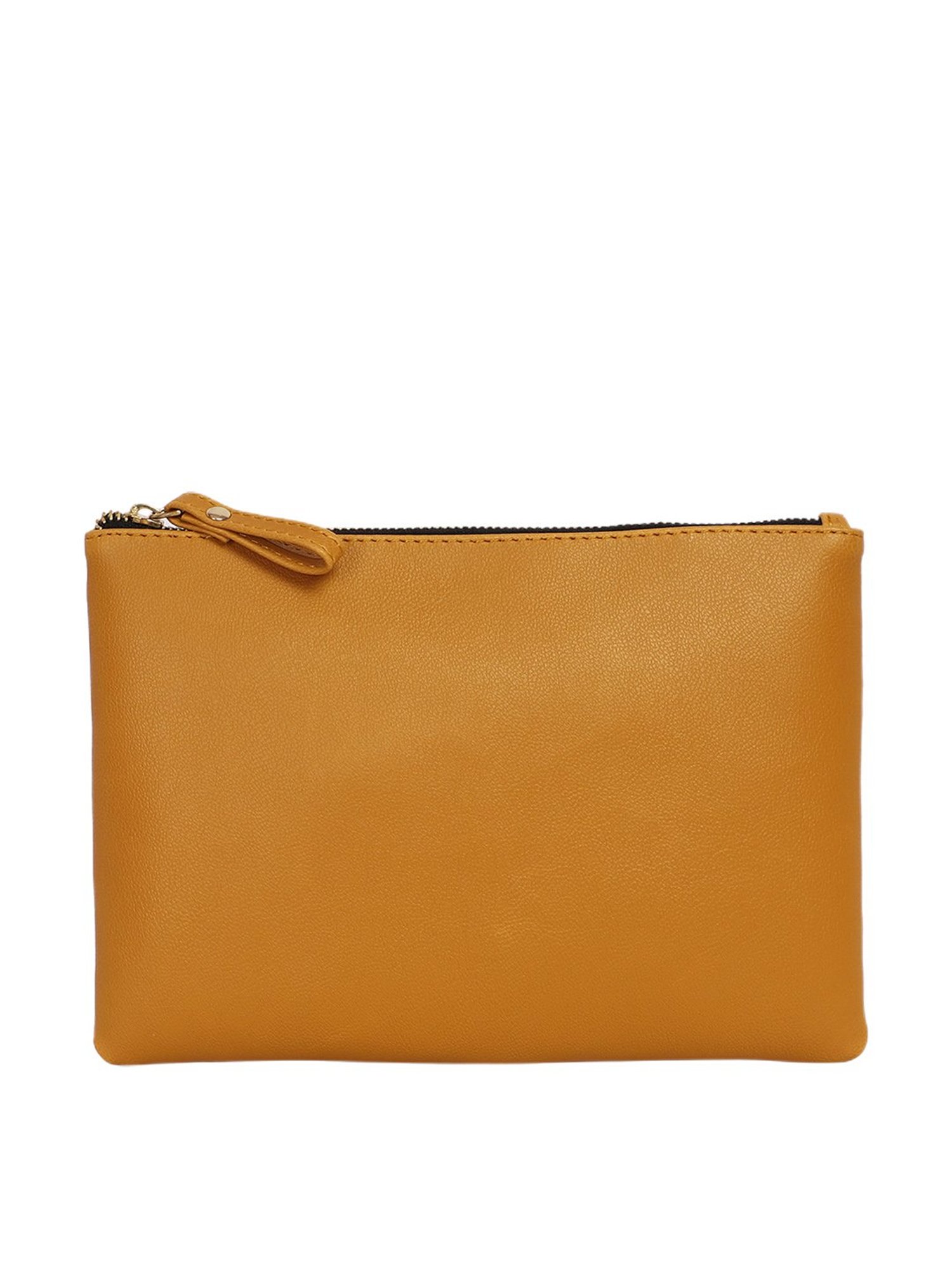 Bagsy Malone Yellow Solid Small Pouch
