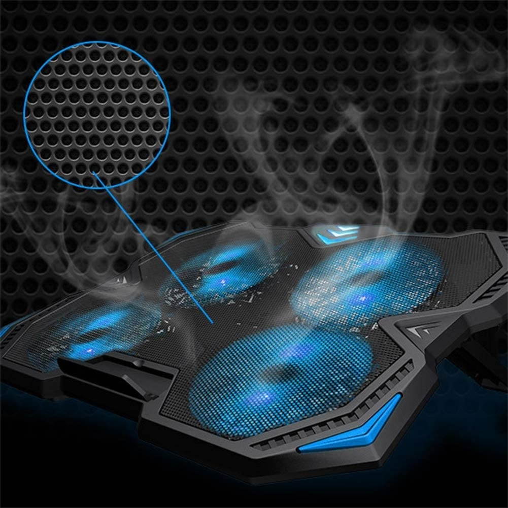 HOG Portable Ultra-Thin Laptop Cooling Pad Coole, Multifunctional, Super Quiet Fans, Game Style Design, Adjustable Speed