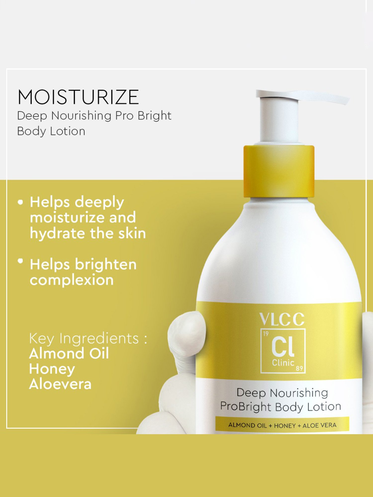 VLCC Clinic Nourishing Bath Milk & ProBright Body Lotion Combo